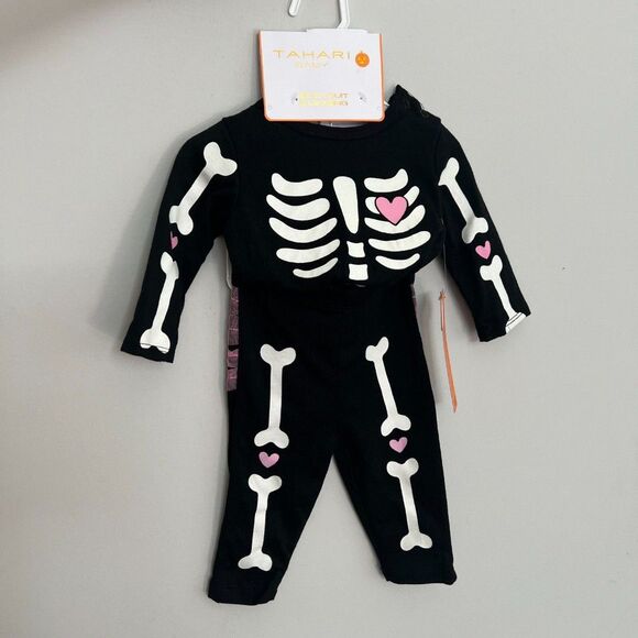 Baby Skeleton Costume Pajamas 3 to 6 Months - Picture 3 of 8
